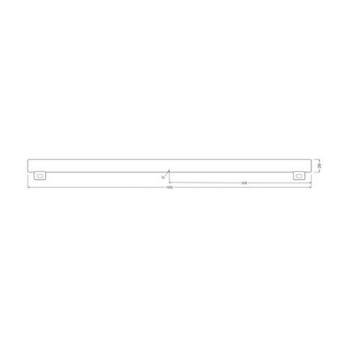 OSRAM LED-linjepære S14s 9,9W rør 2.700K 100cm mat dæmpbar