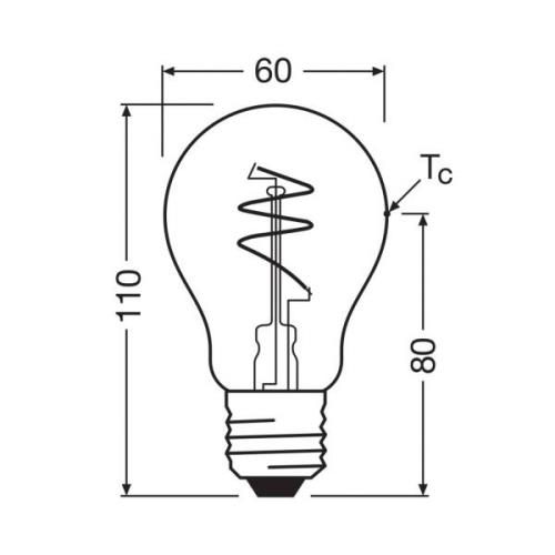 OSRAM LED Vintage E27 4,9W 2.700K Spiral Filament guld