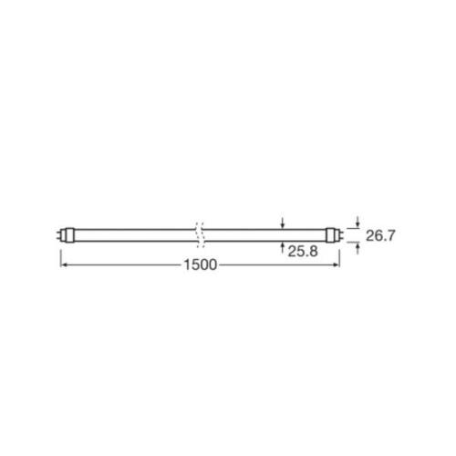 OSRAM LED-rørpære T8 17,6W energiklasse 840 150 cm