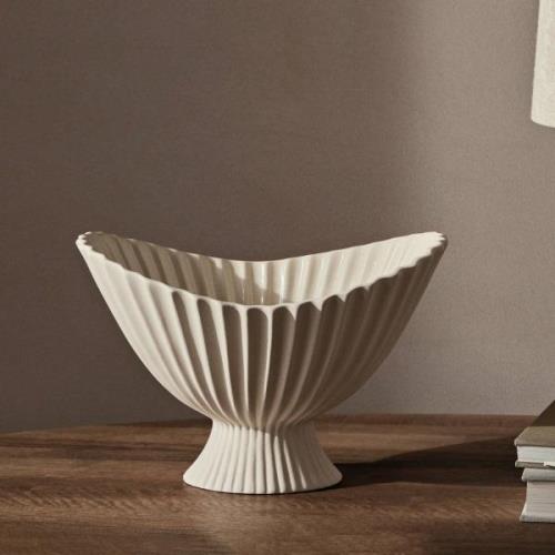 ferm LIVING Fountain-skål, hvid, bredde 28 cm, keramik