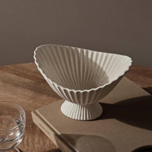 ferm LIVING Fountain-skål, hvid, bredde 19 cm, keramik