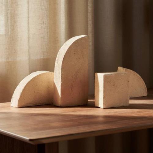 ferm LIVING Shape skulptursæt, gul, keramik, 4 dele