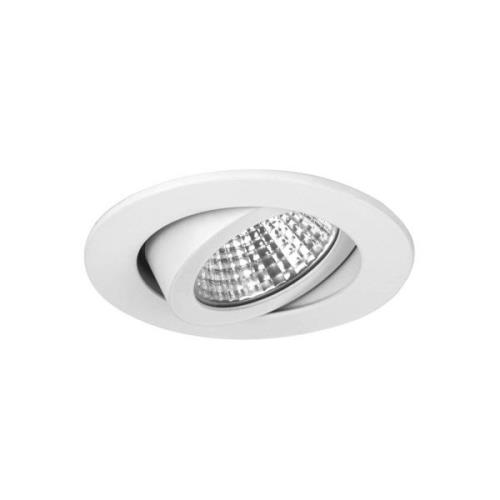 BRUMBERG LED indbygningsspot Seven-R, 2.700 K, hvid mat, aluminium