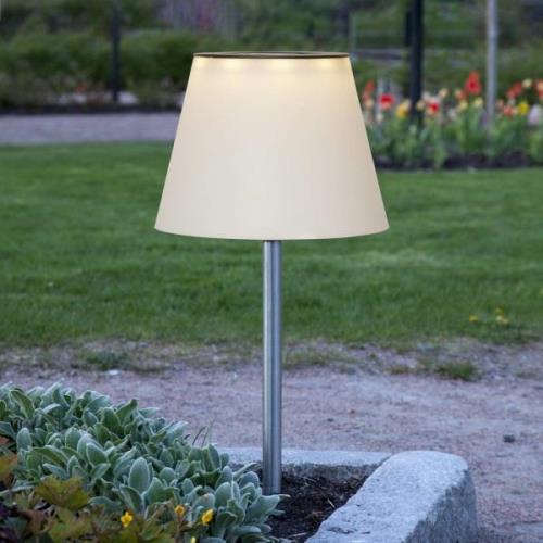 Solini LED-lampe med jordspyd, hvid/sølv, højde 90 cm