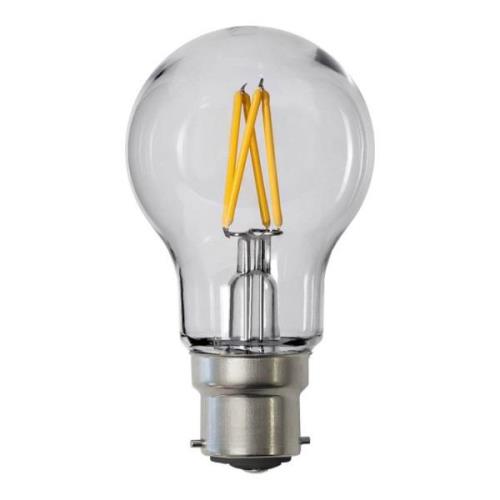 LED-filamentpære, A55, B22, 2,4 W, klar, 2.700 K