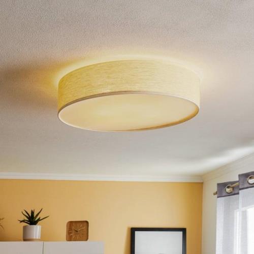 Canvas loftslampe, beige, Ø 58 cm