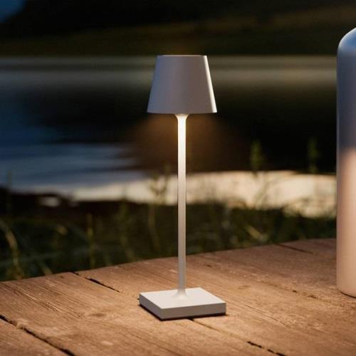 Nuindie pocket LED genopladelig bordlampe, grå, IP54, dæmpbar