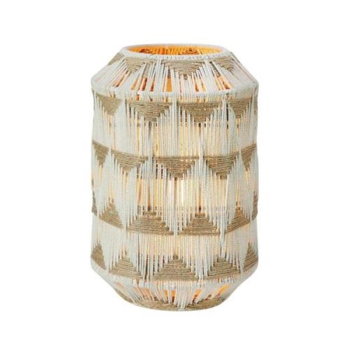 Ano bordlampe, højde 35 cm, tekstil, beige/brun