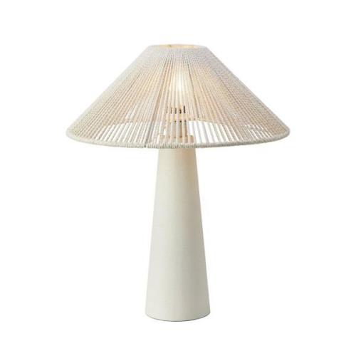 Favoro bordlampe, creme, højde 50 cm, keramik, tekstil