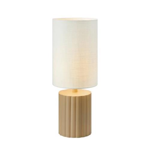 Can bordlampe, hvid/beige, højde 57 cm, keramik, tekstil