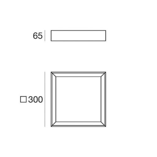 LED-loftlampe Tara Q, 30 x 30 cm, sort, 3.000 K, aluminium