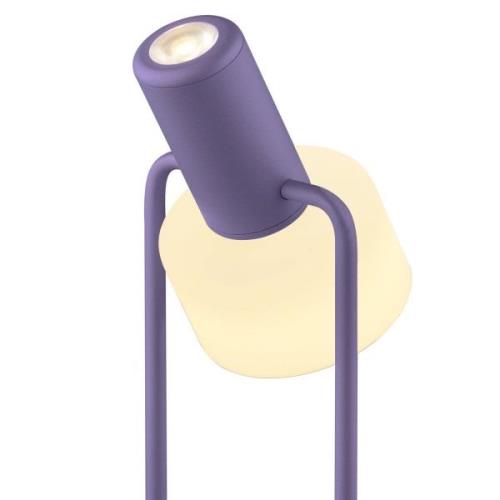 Banji LED-bordlampe, violet, højde 37 cm, touchdæmper