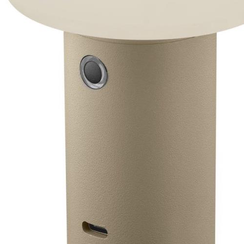 LED-bordlampe Tiny-B, sandfarvet, højde 13 cm, IP54