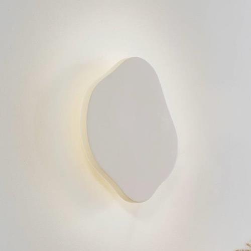 Lindby LED-væglampe Nielson, beige, gips, 30 x 30 cm