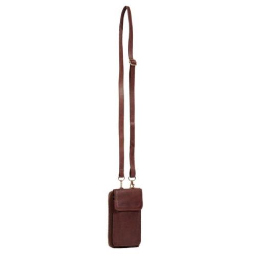 Stilfuld Mobil Taske Skind 100077 Dark Cognac