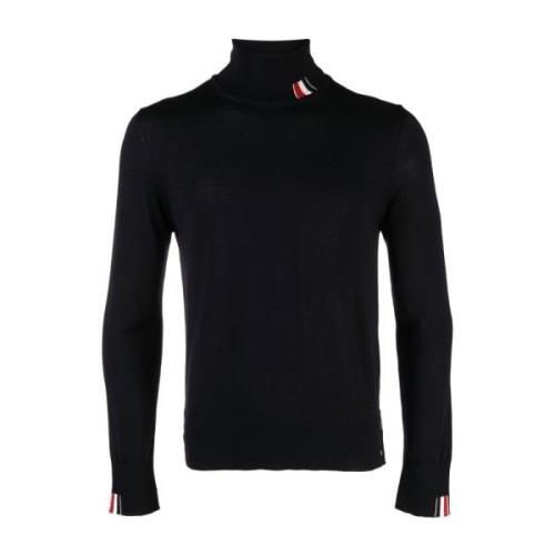 Blå Turtleneck Sweater i Virgin Wool