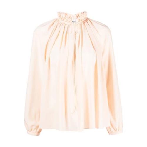 Pastel Pink Crepe Bluse