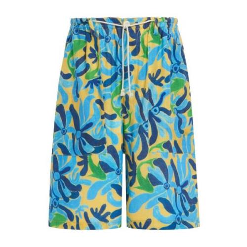 Grafisk Print Drop-Crotch Shorts