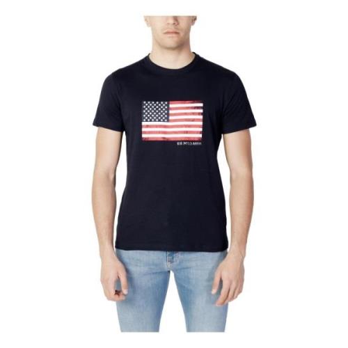 Herre Blå Print T-shirt