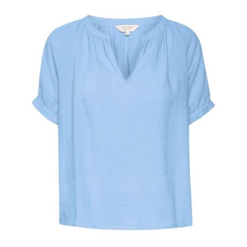 Popsypw Bl Bluse i Dusk Blue