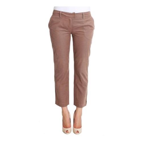 Stilfulde Brune Corduroy Cropped Bukser