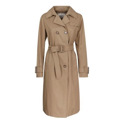 Beige Bomuld Trench Coat