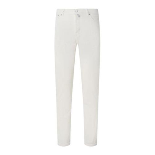 Creme Bomuld og Cashmere Fem-Lomme Jeans