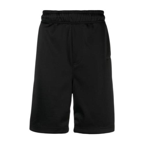 Sorte Logo-Broderede Track Shorts