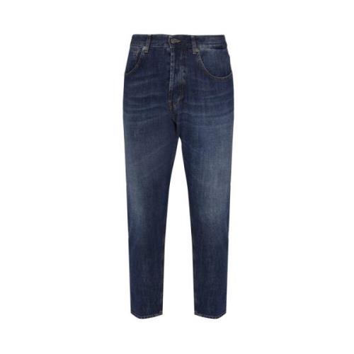 Slim-Fit Mørkeblå Jeans