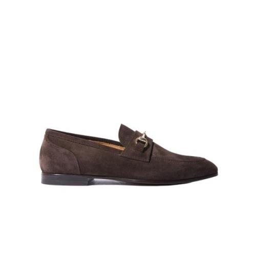 Mørkebrune Suede Horsebit Loafers