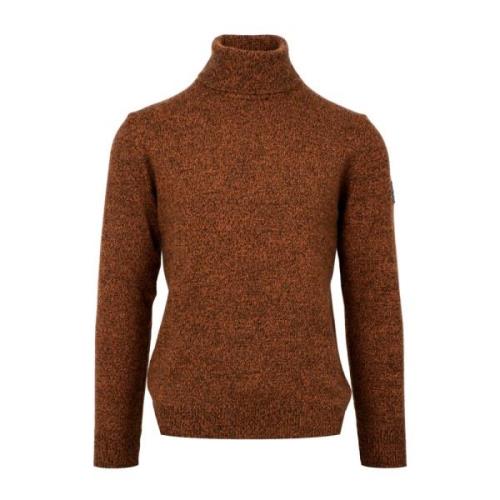 Brun Uld Blandet Turtleneck Sweater