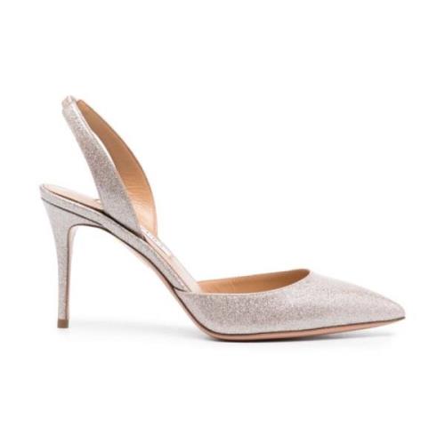 Glitter Slingback Pumps med 90mm Hæl