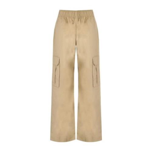 Beige Cargo Bukser med Maxi Lommer