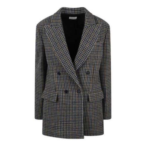 Houndstooth Dobbeltknap Blazer