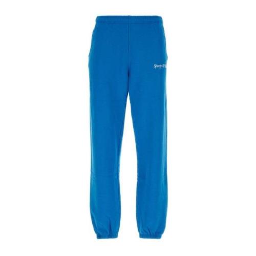 Cerulean blå bomuldsjoggers