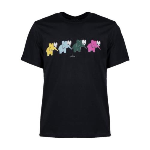 Elefanter Print Bomuld T-Shirt