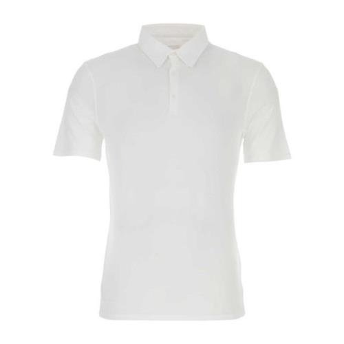 Hvid bomulds poloshirt