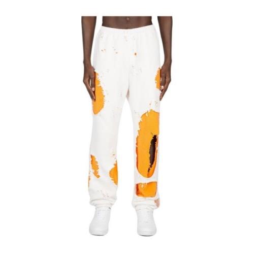 Retro-Futuristiske Track Pants med Distressed Effekt