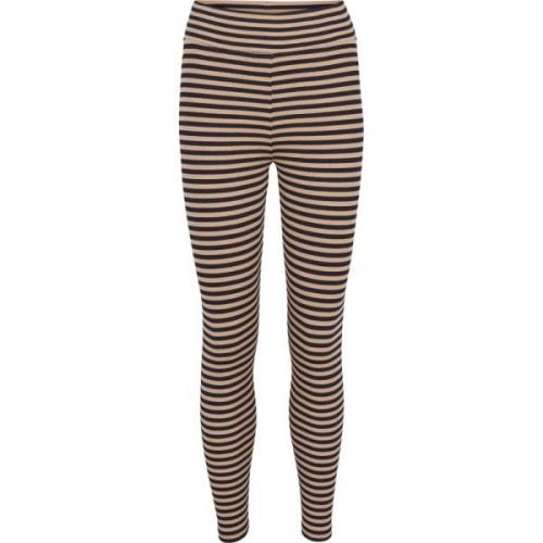 Stribede e Bomuld Leggings - Sort / Amphora