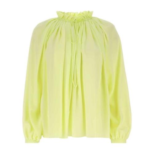 Fluo Gul Polyester Bluse