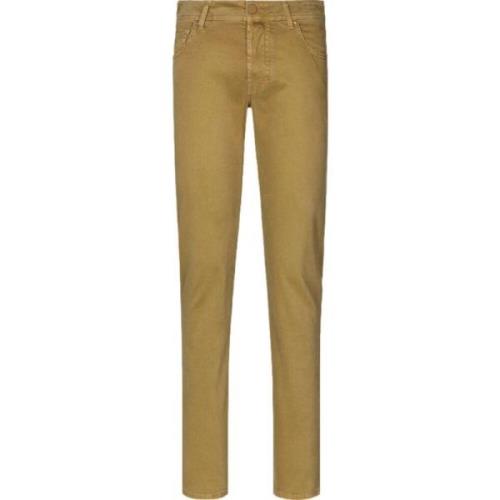 Mørk Beige Bard Gabardine Jeans - Perfekt Pasform og Stil