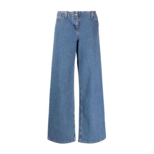 Bredbenede denim jeans