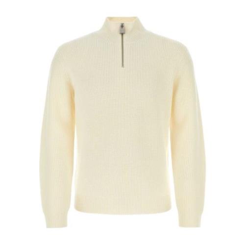 Ivory Uld Turtleneck Sweater