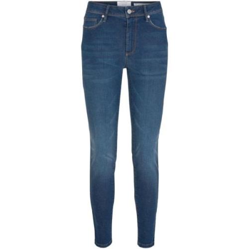 Mørk Avola Højtaljede Skinny Jeans