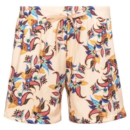 Damer Alma Shorts - Vanilla Multicolor Paisley