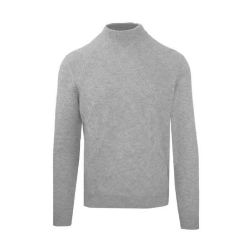 Diamantstrik Uld Kashmir Turtleneck