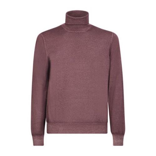 Bordeaux Uld Roll Neck Pulloer