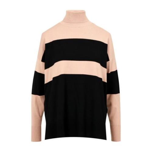 Stribet uld-blend turtleneck sweater