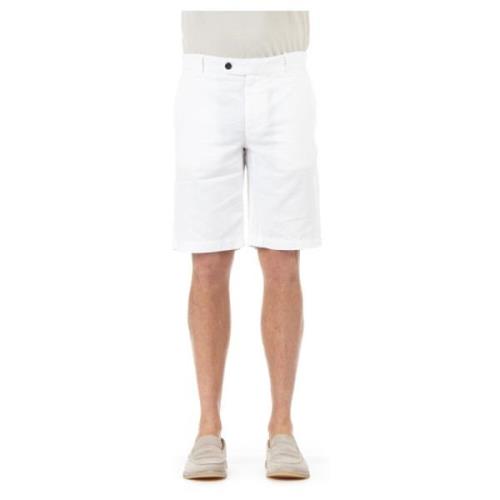 Hvide Bermuda Shorts i bomuld-linned