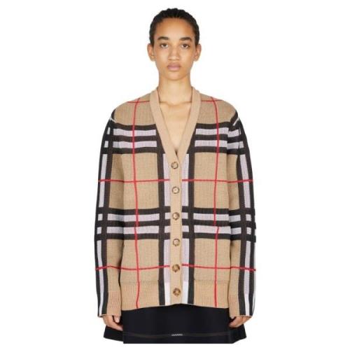 Check Jacquard Bomuld Cardigan